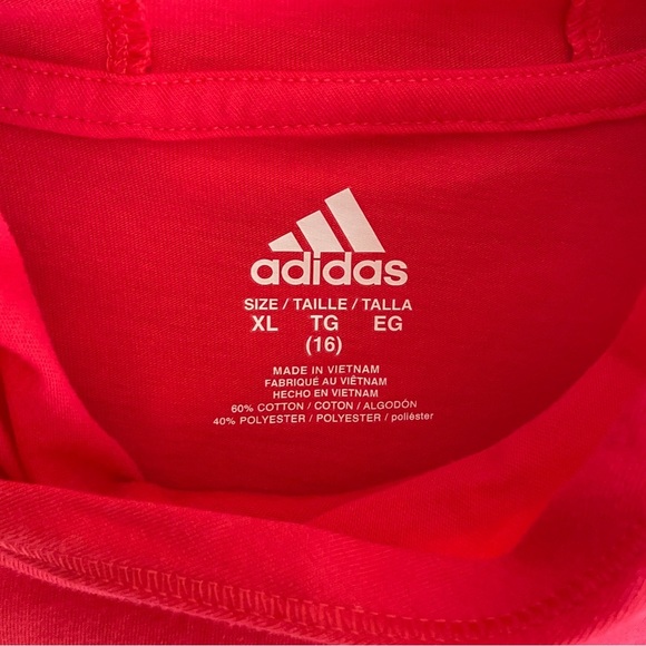 Adidas Girl’s Long Sleeve Hoodie NWT Size 16! Bright Pink, Lightweight N… - Picture 4 of 4